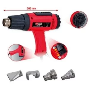 Heat gun pistol set with 4 attachments